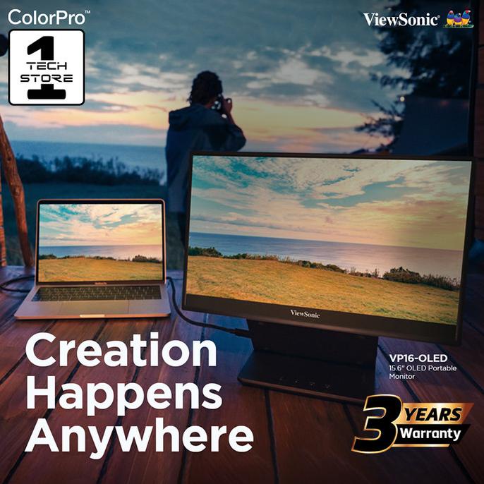 Monitor Led 16" Viewsonic Vp16-Oled |100% Srgb|Ips|Frameless Quinayi