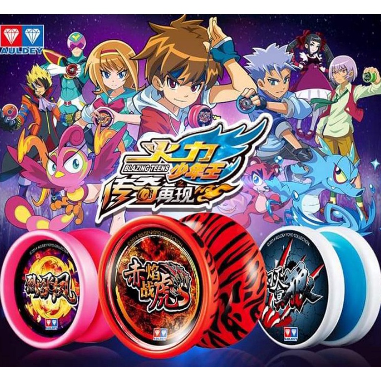 HARGA TERMURAH. Mainan Yoyo [ OBRAL]  Auldey Blazing Teens 5 Original Flame Tiger Iron Long Hades Wo