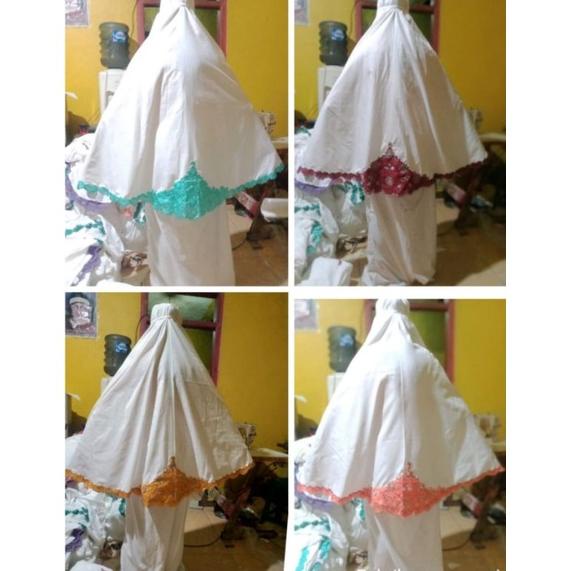 (BISA COD) Mukena Mukenah Bordir Dewasa  / Mukena Putih Bordir 