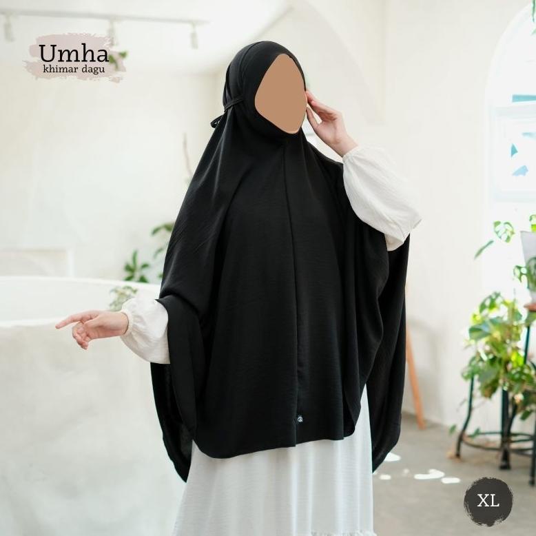 Terbaik Khimar umha crinkle menutup dagu bergo syari nonped tali crinkle  tidak kasar tidak menerawa