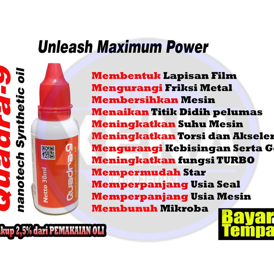 ✵Diskon..✵ Quadra-9 oil synthetic nano energizer nano Memperbaiki, Merawat Mesin motor / Quadra-9 oi