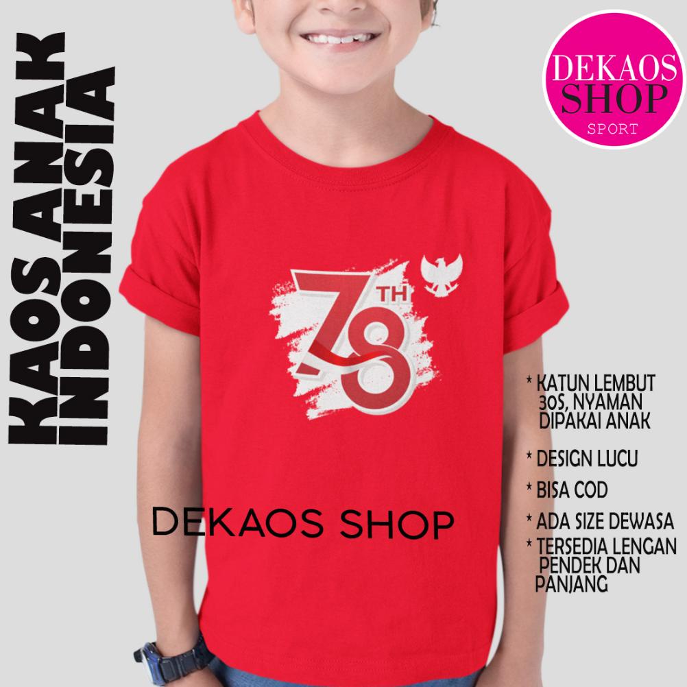 Terbaik Kaos 17 Agustus Anak / Kaos Agustusan Anak / Baju Merah Putih Agustusan / Kaos Merah Putih A