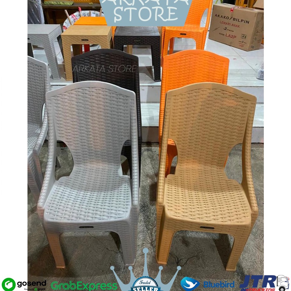￣ Kursi Plastik Pangeran Napolly PRC-221 RA Kursi Senderan Plastik Tangan Motif h Terbaru Grosir.
