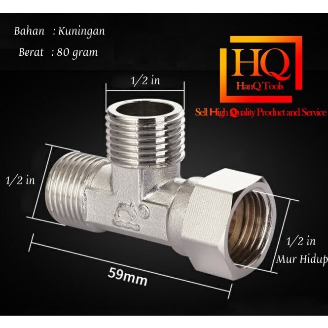 ➞ T shower te Kloset Tee Tangki Closet Sock Sok Stop Kran Selang Bidet ✺ (Terkini)