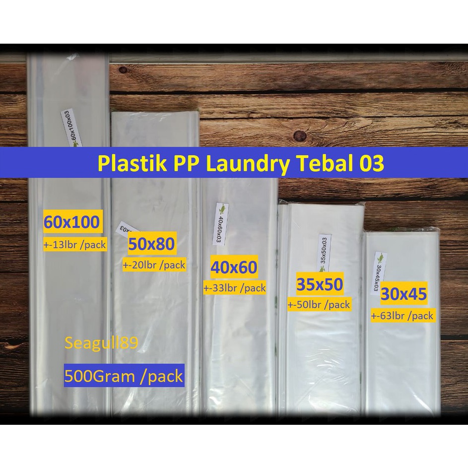 ｀ DZ KANTONG PLASTIK BENING PP JUMBO BESAR TRANSPARAN LAUNDRY KILOAN BAJU LOUNDRY SAYUR IKAN SAMPAH 