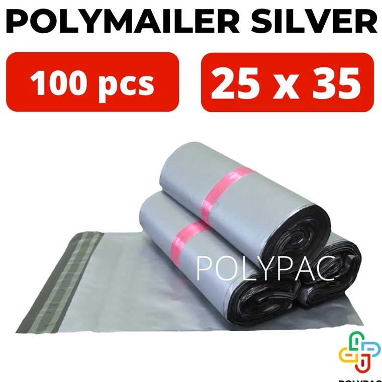 ➪ Plastik Polymailer SILVER [25x35] isi 100 - Bungkus Plastik Packing Online ✮ ❁
