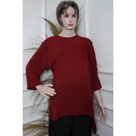 BLOUSE WANITA DIANTY TOP BLOUSE BO BAHAN CRINKLE AIRFLOW SIZE M L XL DAN XXL JUMBO BLOUSE WANITA KOR