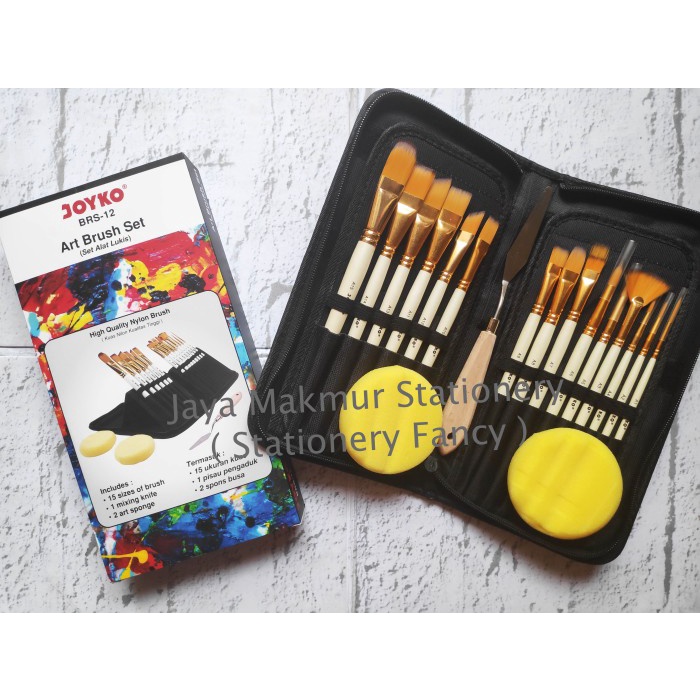 

Set Kuas Seni Lukis / Set Alat Lukis Joyko Brs-12
