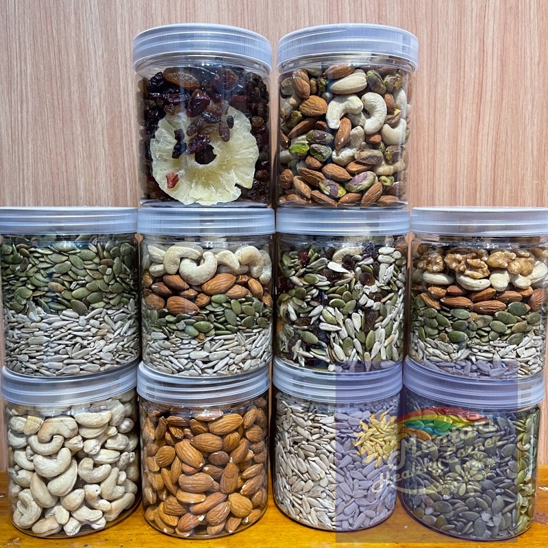 

Nut Seed Fruit, Sna Sehat Kacang Biji Panggang Buah Kering Toples 300Gr