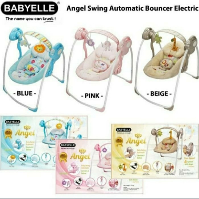 Swing Rocker BabyElle Angel Ayunan Bayi Elektrik Tempat Tidur Ayun