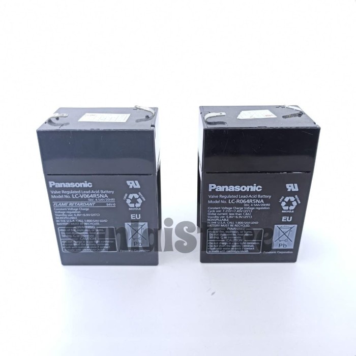 AKI ACCU LEAD ACID BATTERY PANASONIC 6V 4.5AH ORIGINAL