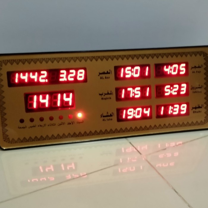 Jam Digital Adzan Jadwal Sholat Otomatis Suara Adzan & Iqomah Az 2515 Bestseller Jam Dinding