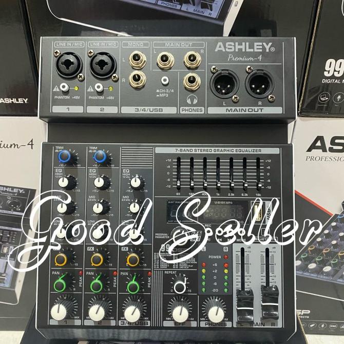 Sale Mixer 4 Channel Ashley Premium 4 / Premium-4 Efek Reverb Usb Soundcard Termurah Terlaris