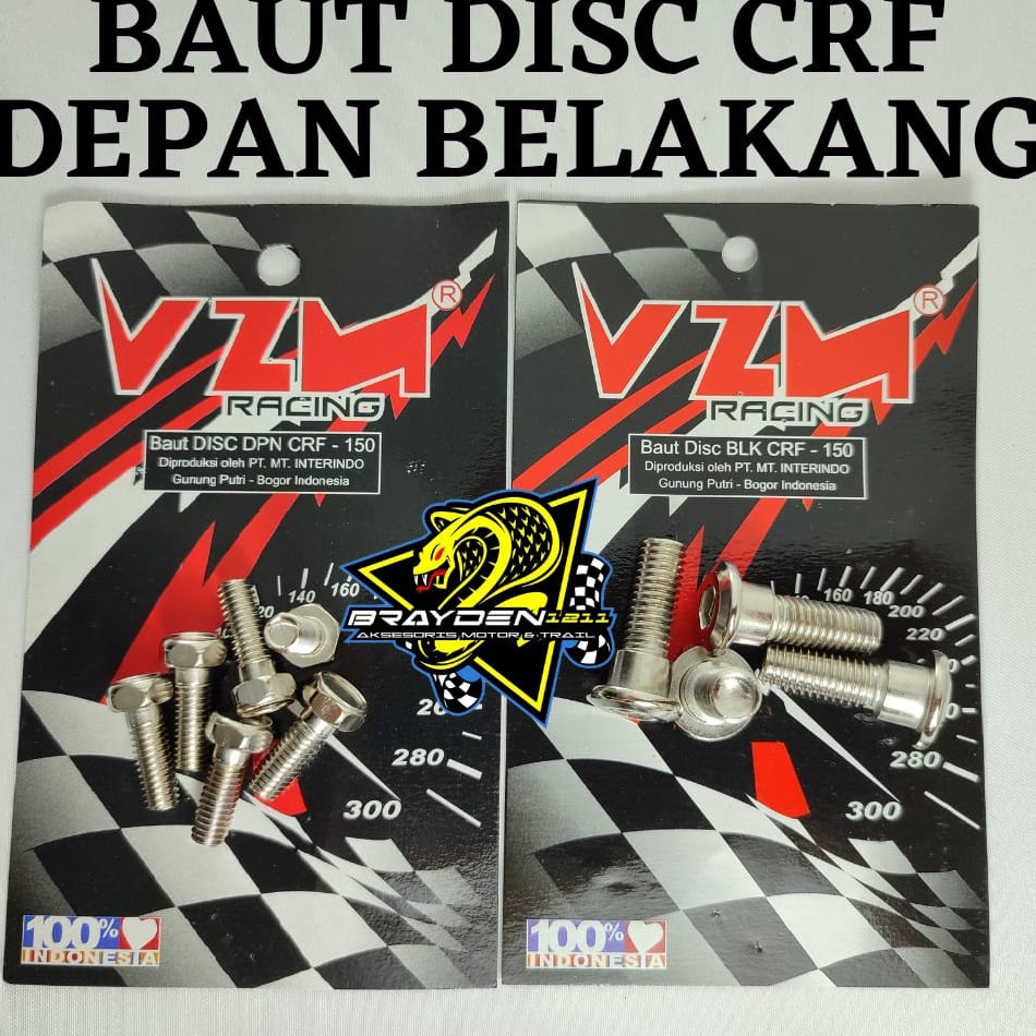 ➲ BAUT CAKRAM DEPAN CRF150/BAUT CAKRAM BELAKANG CRF 150/BAUT CAKRAM CRF150 ✷ ★★★
