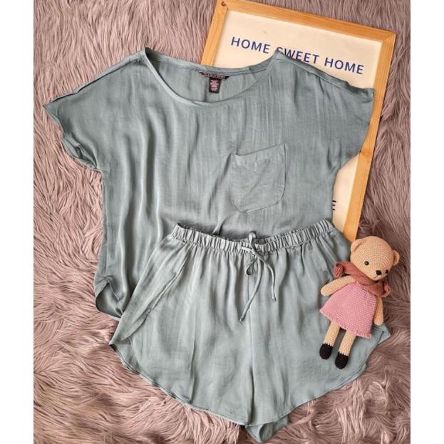 GAB313 VS Victoria's Secret satin pajamas set original sz S *