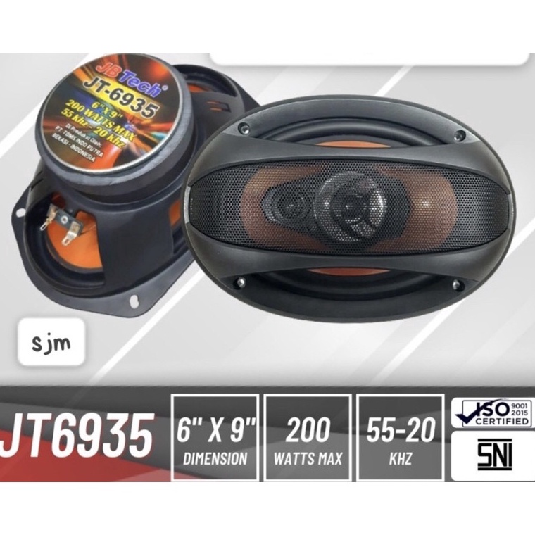 ￣ Speaker oval merk jb tech JT6935 r Premium ✎.