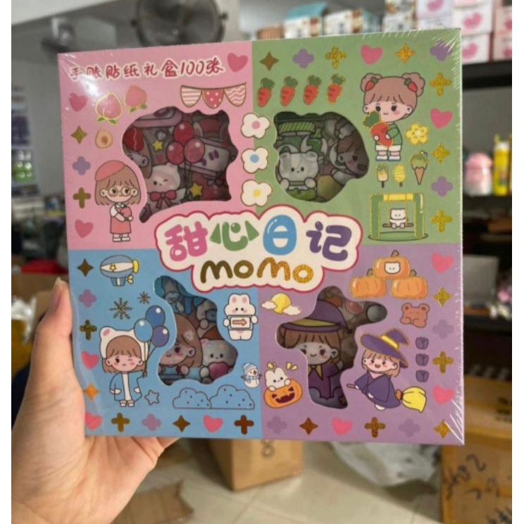 

NBRV5973 [Terkece Se-RI] Stiker Momo Rainbow 1 Box 100 Lembar