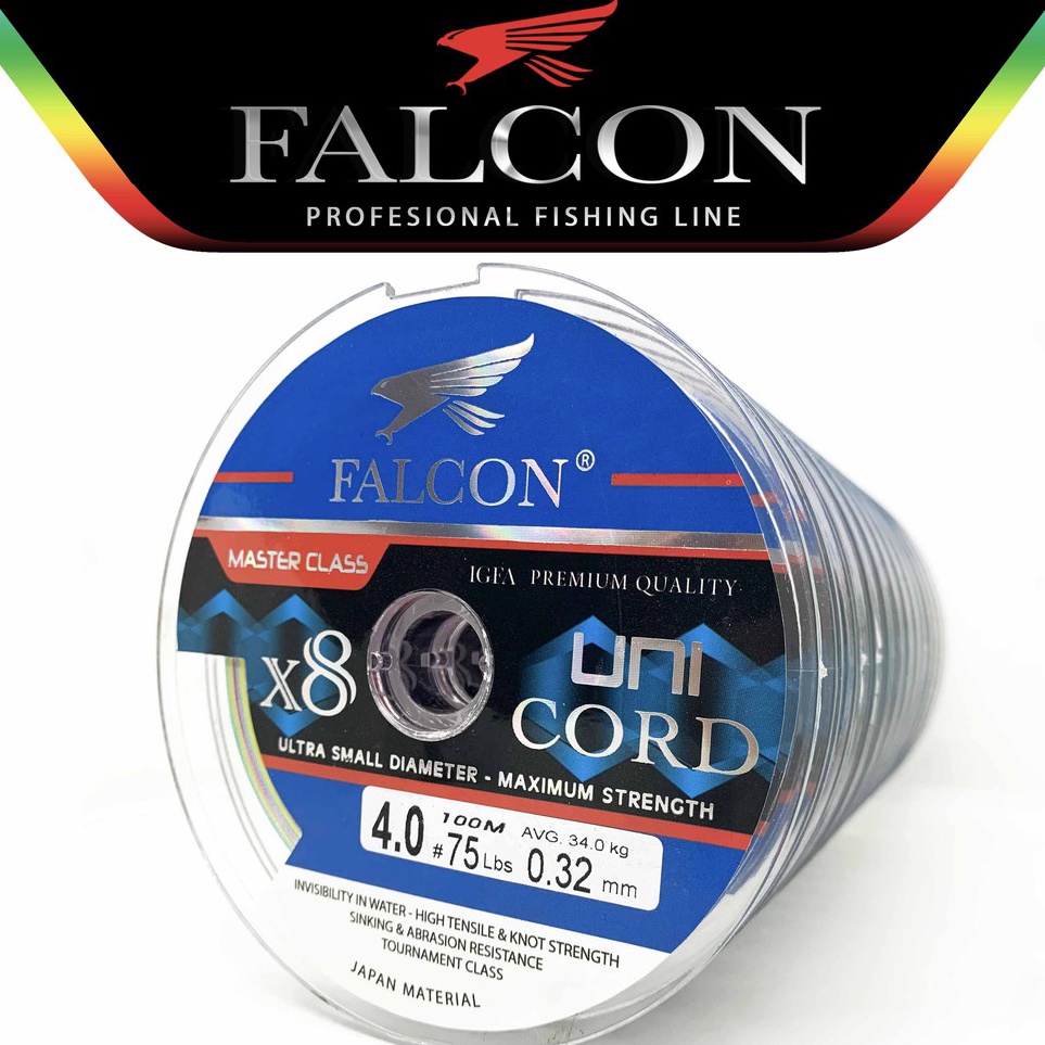 ➥❇❋ Senar PE X8 Falcon Uni Cord 100M Connecting Ready