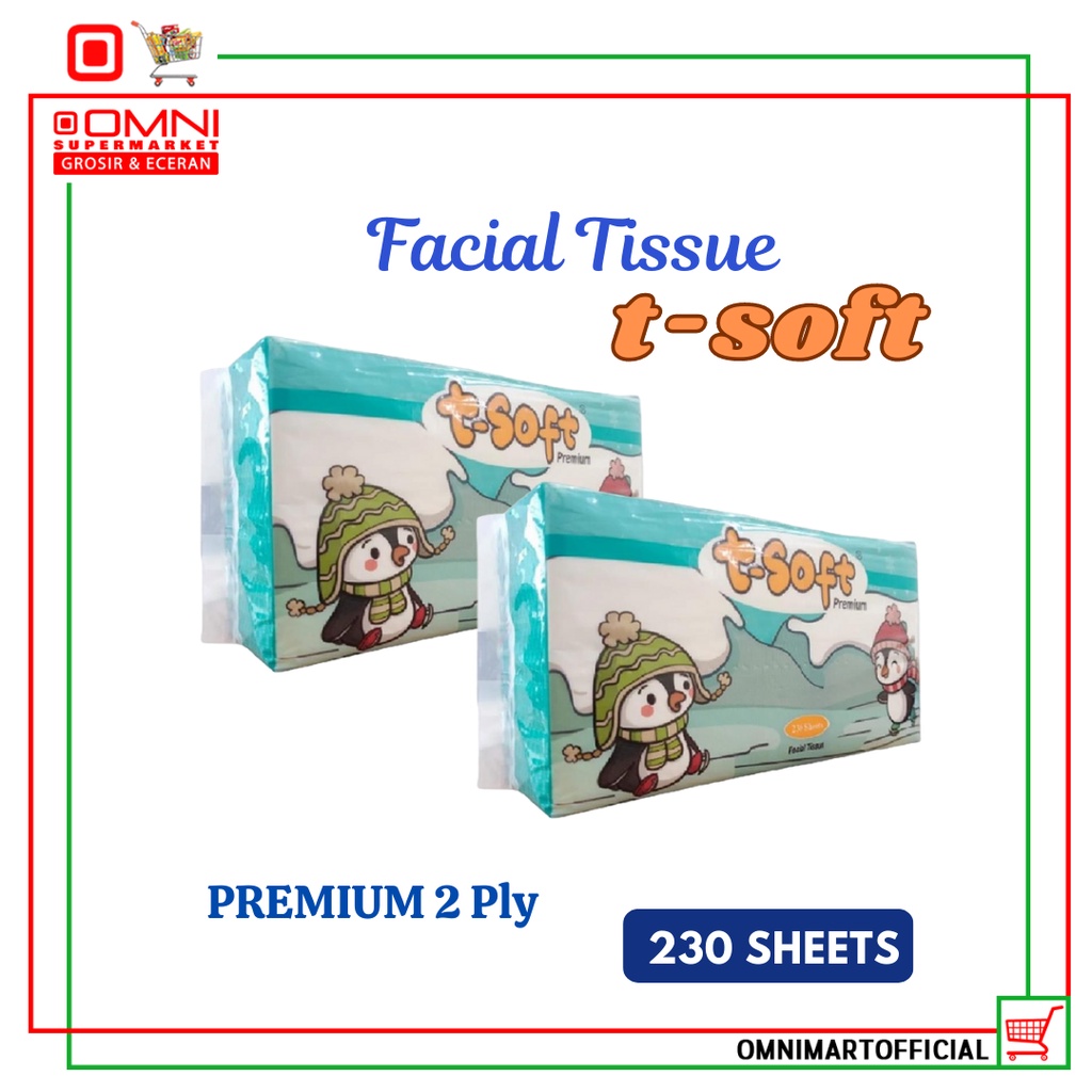 T-SOFT PREMIUM FACIAL TISSUE 230'S
