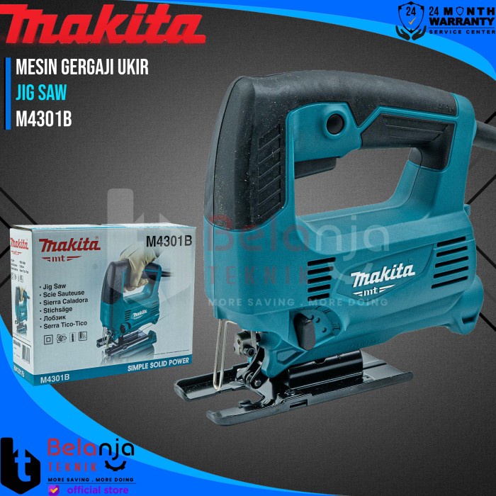 Makita MT Jigsaw M 4301 B Mesin Gergaji Kayu Listrik M4301B 450 Watt keren