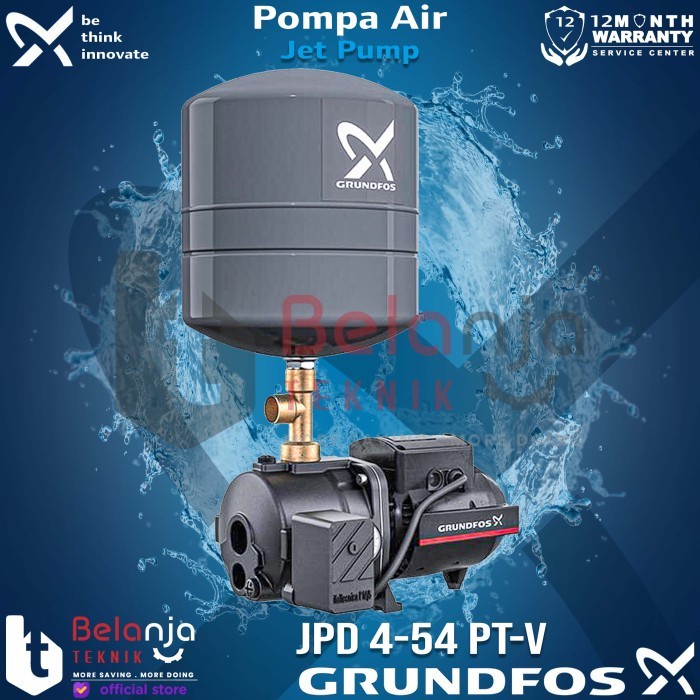 Grundfos Mesin Pompa Air Jet Pump Sumur Dalam JPD 4-54 40 PT-V Meter keren