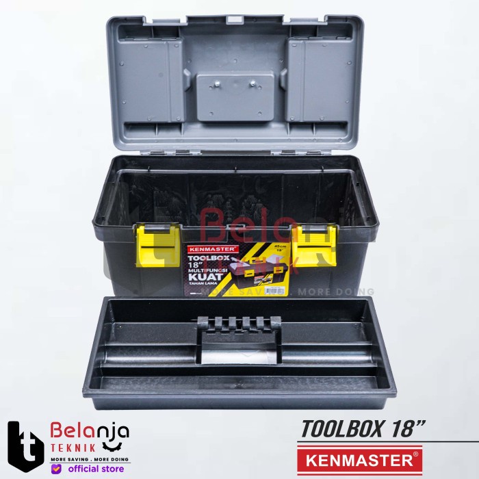 KENMASTER Tool box 18 Inch Tempat Perkakas Toolkit Tool Box 18" keren