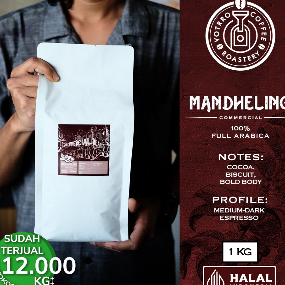 

Best Seller Kopi Arabika Mandheling 100% Full Arabica For Espresso Roasted Beans Commercial - BEST VALUE - 1 Kg