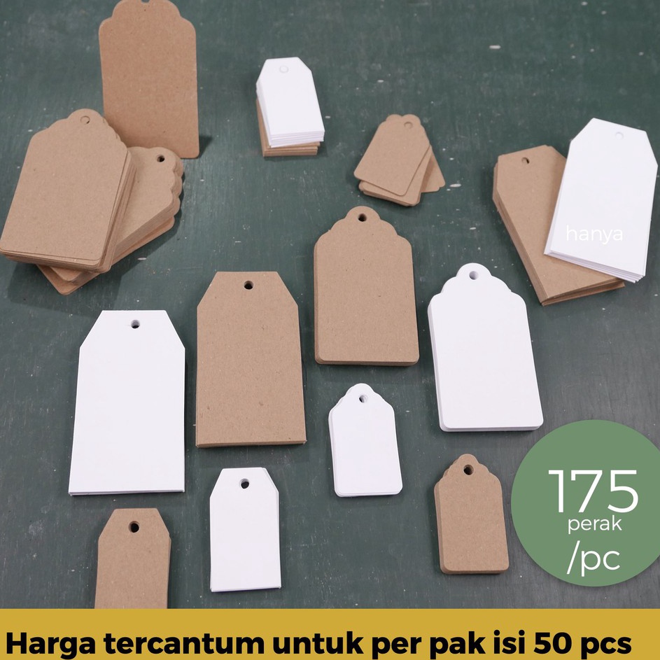

NCLN6826 sGROSIRs 50 PCS / HANG TAG POLOS LABEL GANTUNG BRAND CARD KRAFT PACKING HAMPERS BY TAT TET TOT