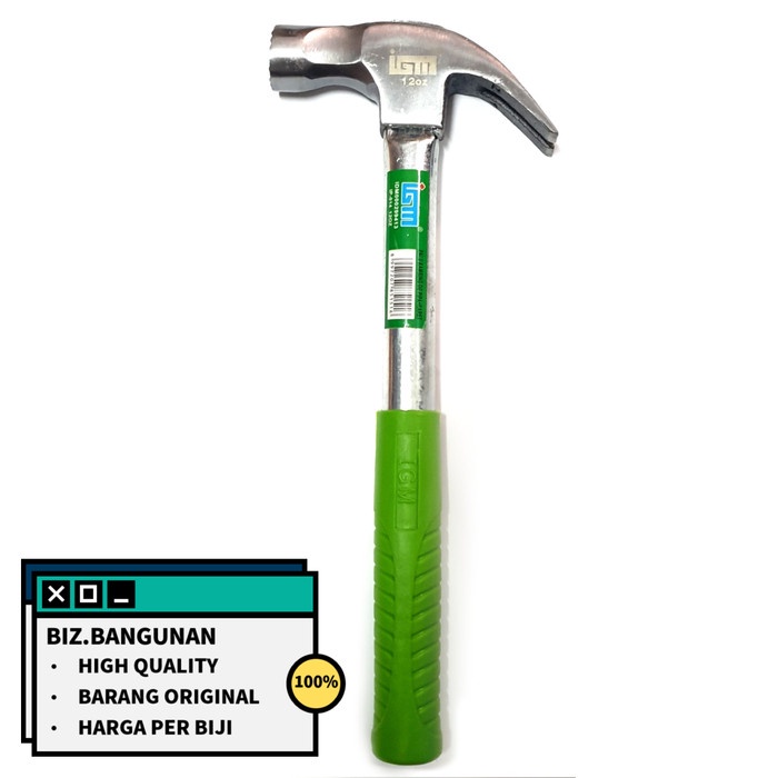 nice PALU KAMBING PIPA BESI 12 OZ GAGANG KARET IGM MAGNET 12OZ