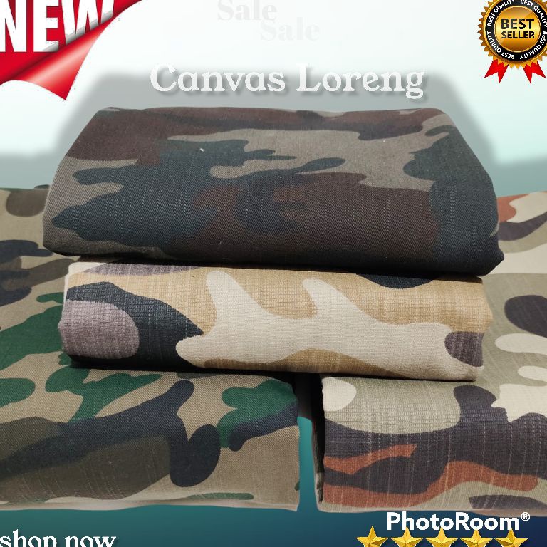 [PRODUK 0FVIB68] Bahan Kain Kanvas Loreng, Loreng Tni, Canvas TNI, Kanvas Canvas Terpal Tebal ➱Terki