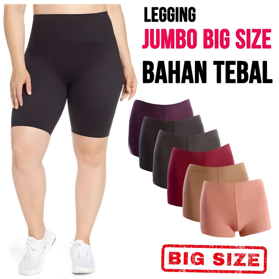 CELANA LEGGING PENDEK JUMBO / SHOTPANTS JUMBO SPANDEKS / DALAMAN WANITA JUMBO