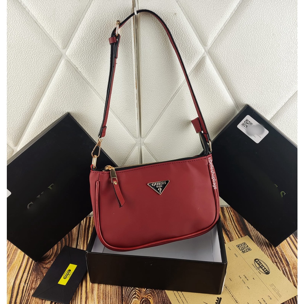 TAS WANITA GUESSS GS PARIS HAND BAG SHOULDER BAG TAS BAHU MINI PREMIUM - Tas Wanita GS Lolli Girlfriend Satchel - vibelleshopbags 1693