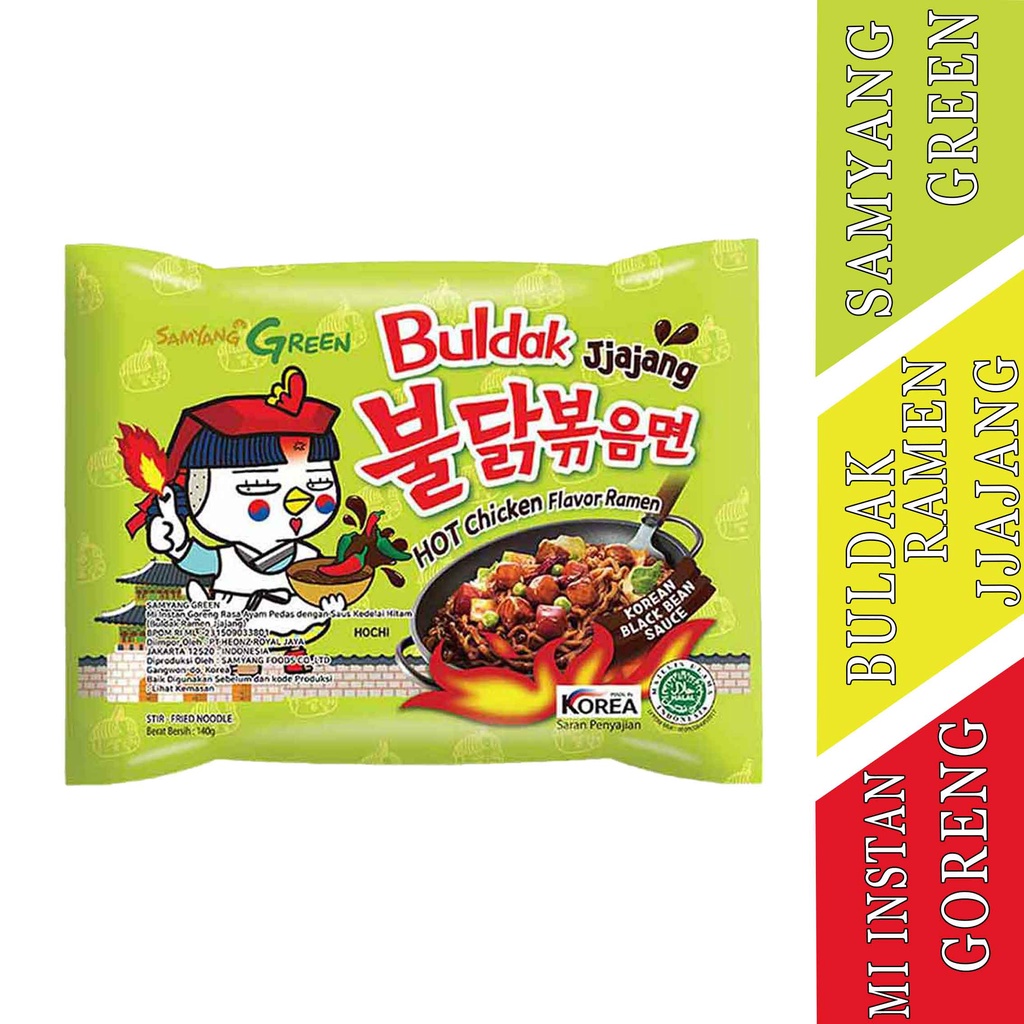 

Mi Instan- Samyang Green- Buldak Ramen Jjajang- Ayam Pedas- 140g
