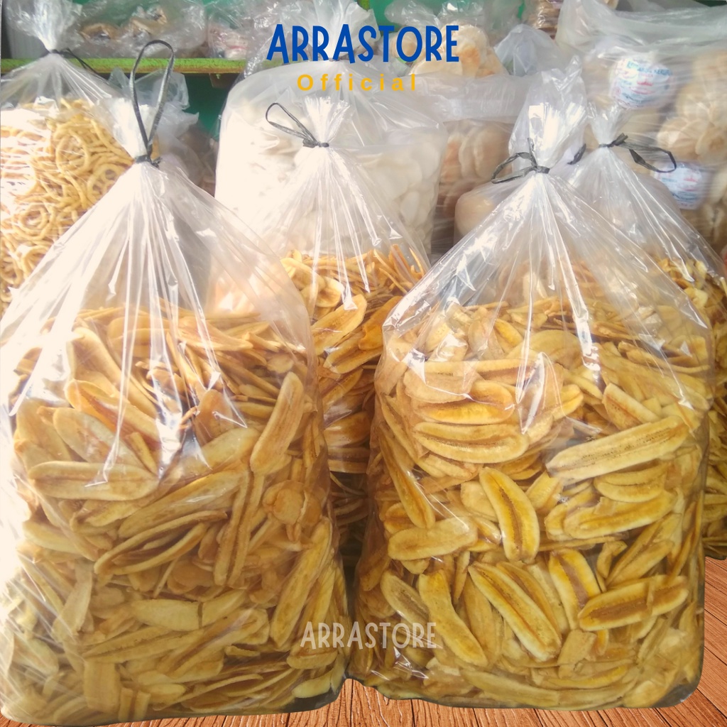 

[1 KG] Keripik Pisang Ori Manis Kripik pisang kepok khas lampung