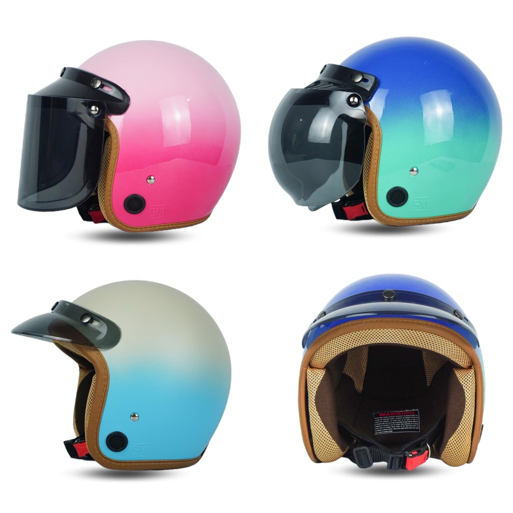 Helm Bogo Retro Dewasa Wanita Cewek Kekinian Motor Sni Terlaris Termurah