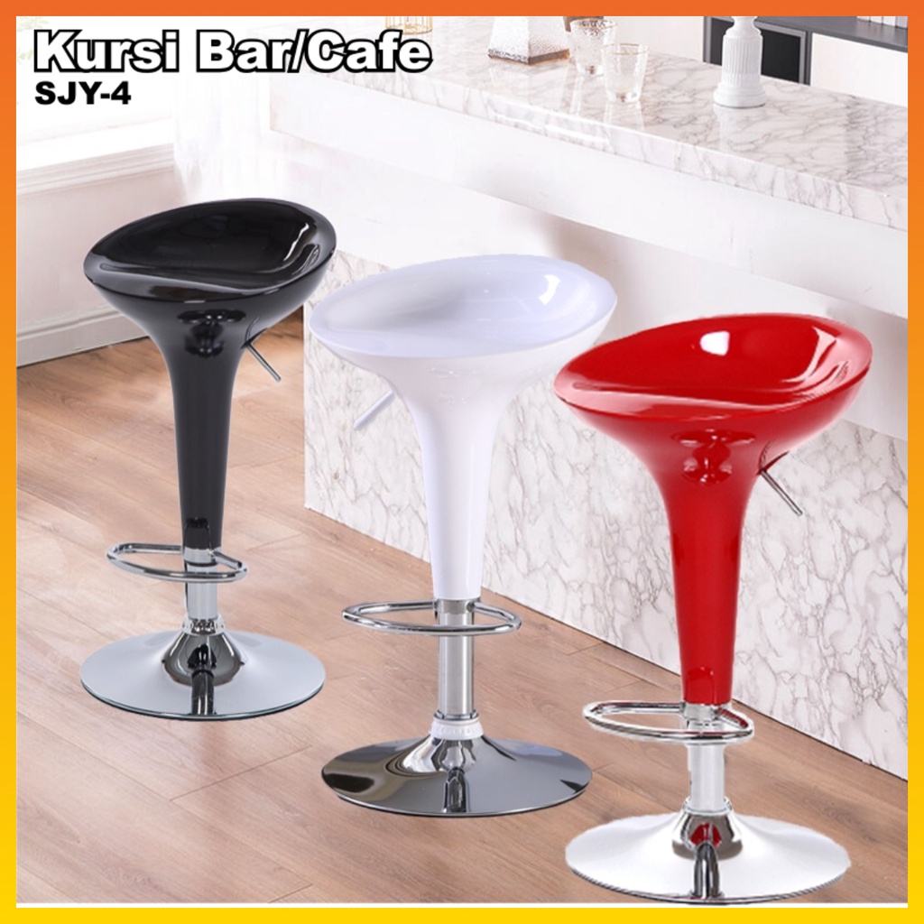 Kursi Cafe Hidrolik Bar Stool Kursi Mini Bar Bulat Warna SJY-4