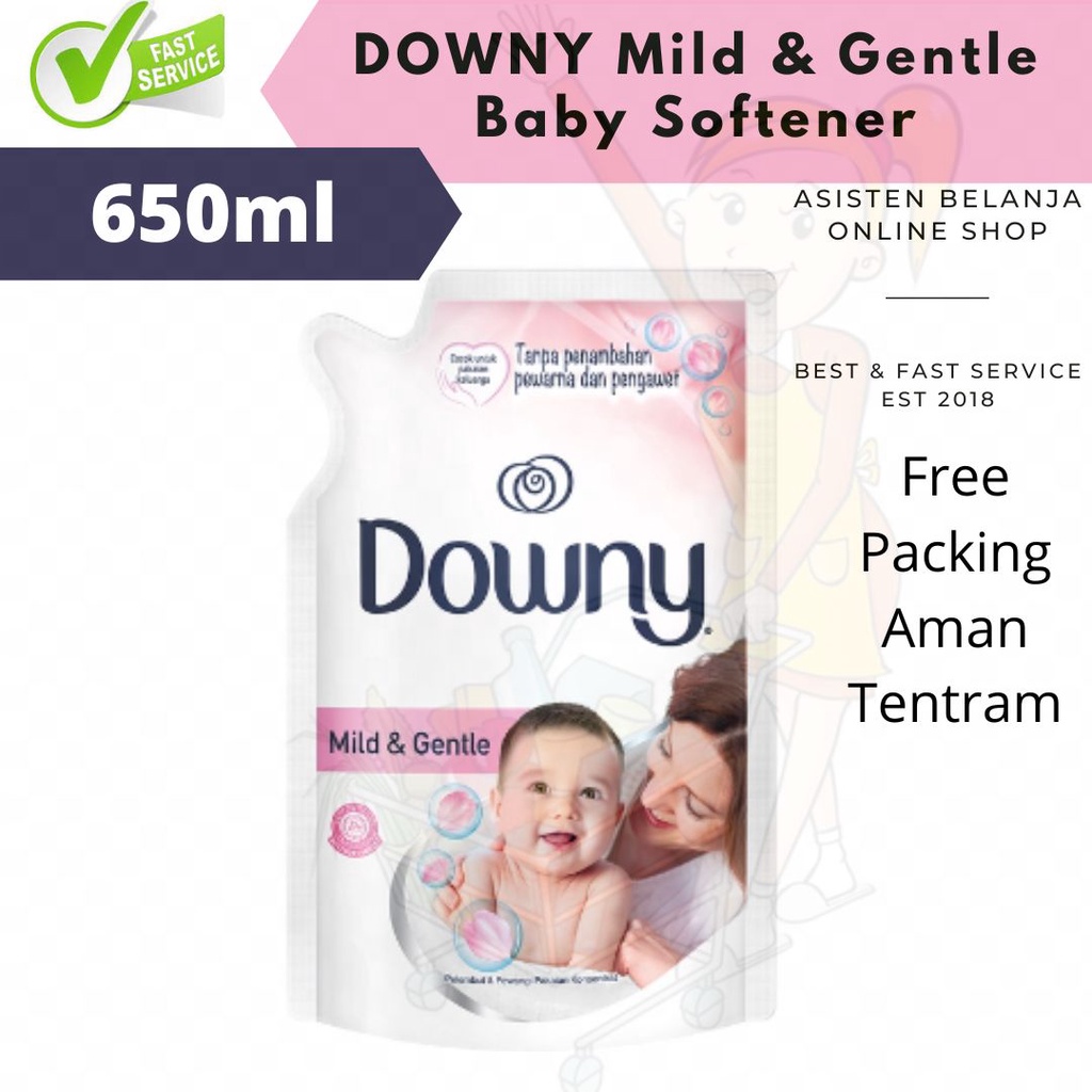 DOWNY Mild and Gentle 650ml 650 ml Baby Softener Pelembut Pewangi Pakaian Bayi Konsentrat