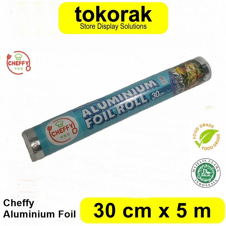 CHEFFY ALUMINIUM FOIL ROLL 30 CM x 5 M WRAP MAKANAN WRAPPING FOOD 5M