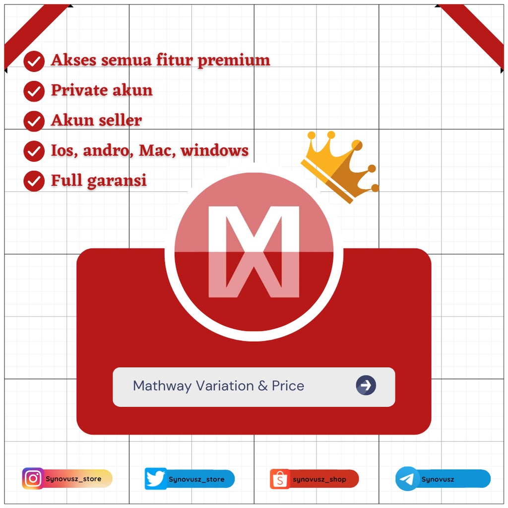 Supplier Mathway Premium Support Android & iOS LEGAL 100% GARANSI