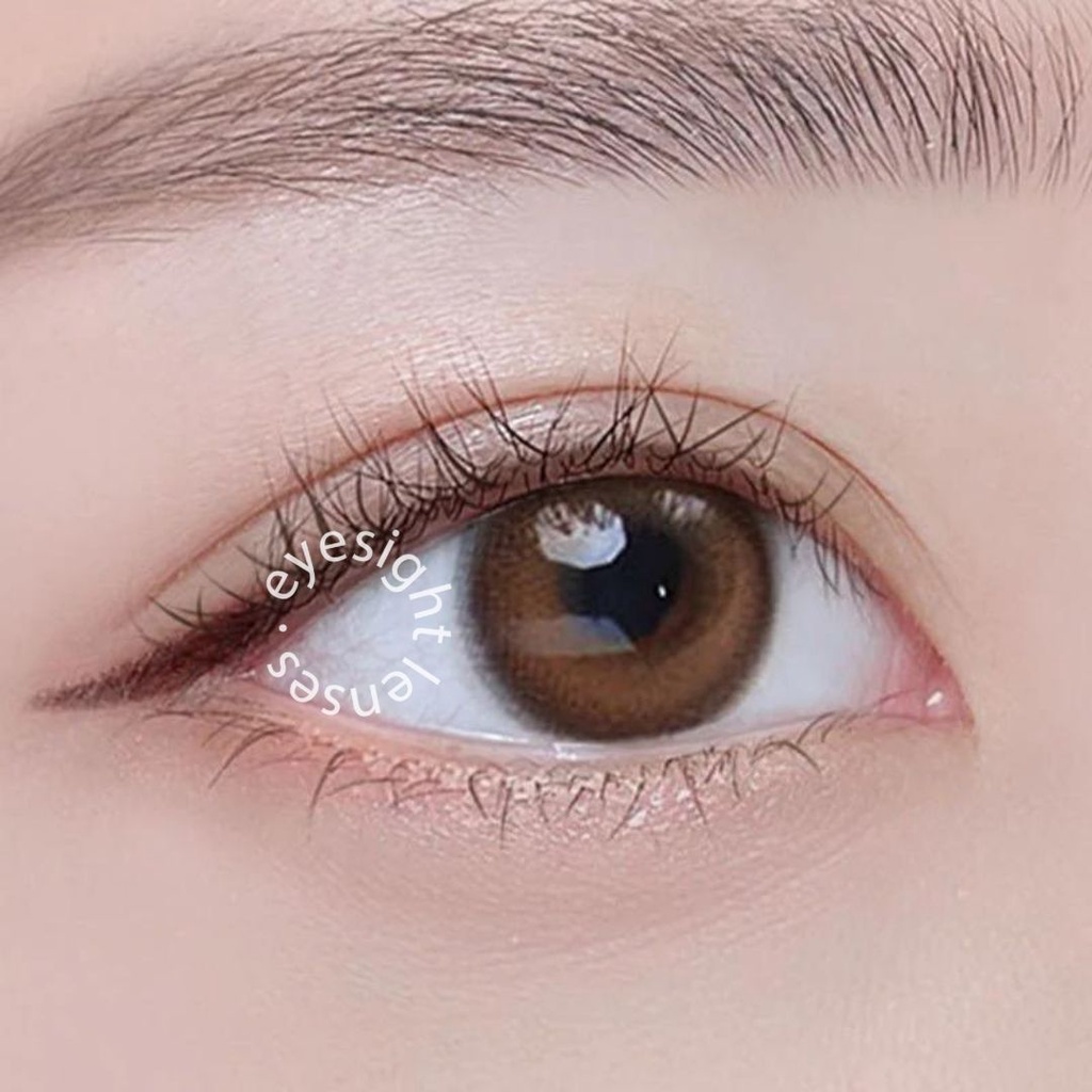 EYESIGHT LENSES Softlens Eyesm Burnt Brown | Softlens Korea 14.2mm Motif Natural - Bisa Normal dan Minus (2pcs/sepasang)