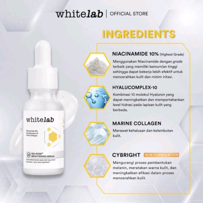 SERUM WHITELAB N10-DOSE BRIGHTENING FACE SERUM NIACINAMIDE 20ML