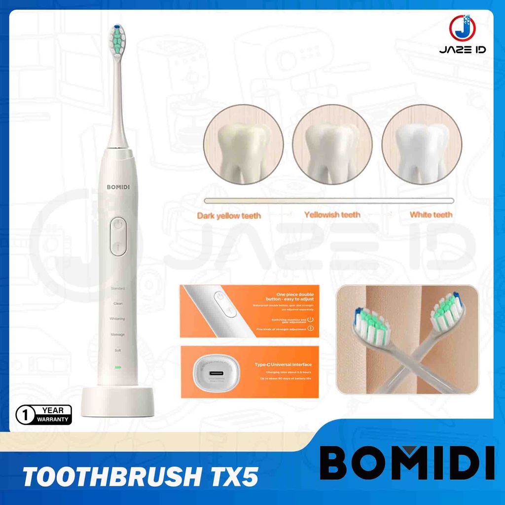 BOMIDI TX5 Sikat Gigi Elektrik Elektric Toothbrush Ultrasonic