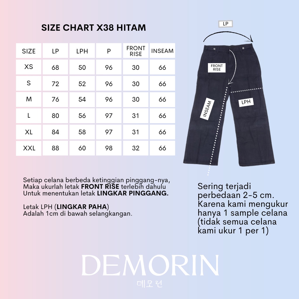 DEMORIN - Celana Jeans Panjang Highwaist Kulot Jeans Wanita Kekinian X38