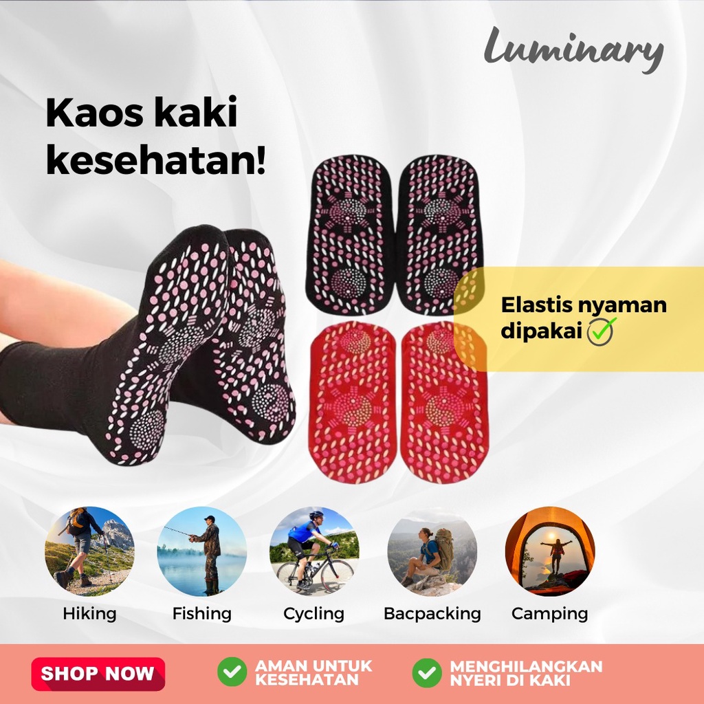 Kaos Kaki Terapi Pemanas Penghangat Foot Support Tourmaline Magnetic Therapy Anti Pegal Bau Bengkak Nyaman dan Aman Miracle Copper Compression Socks Meningkatkan mikrosirkulasi Alat Bantu  Refleksi Akupuntur menghilangkan kelelahan dan meredakan sakit mel