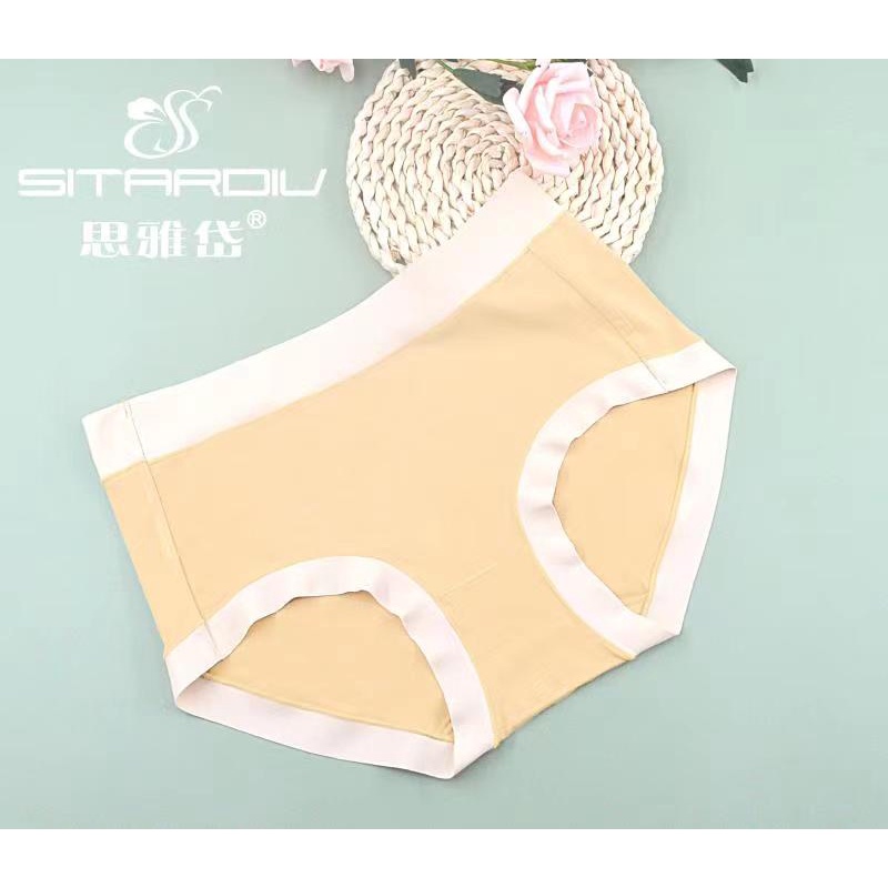 [CUCI GUDANG]#35144 Celana dalam wanita List Putih bahan katun lembut premium seamless soft CD cewe nyaman dipakai halus  elastis awet adem underwear hingga pinggangpolos celana renda motif woman under wear kolor bahan adem nyaman digunakan