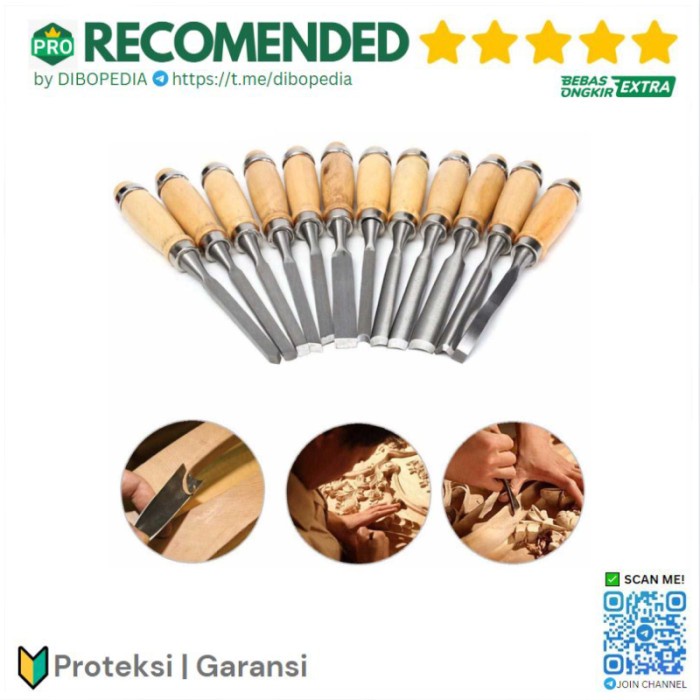 

Ukirku Set Pisau Ukir Pahat Kayu 12 In 1 Wood Carving Art Knife - Oe12 Silver