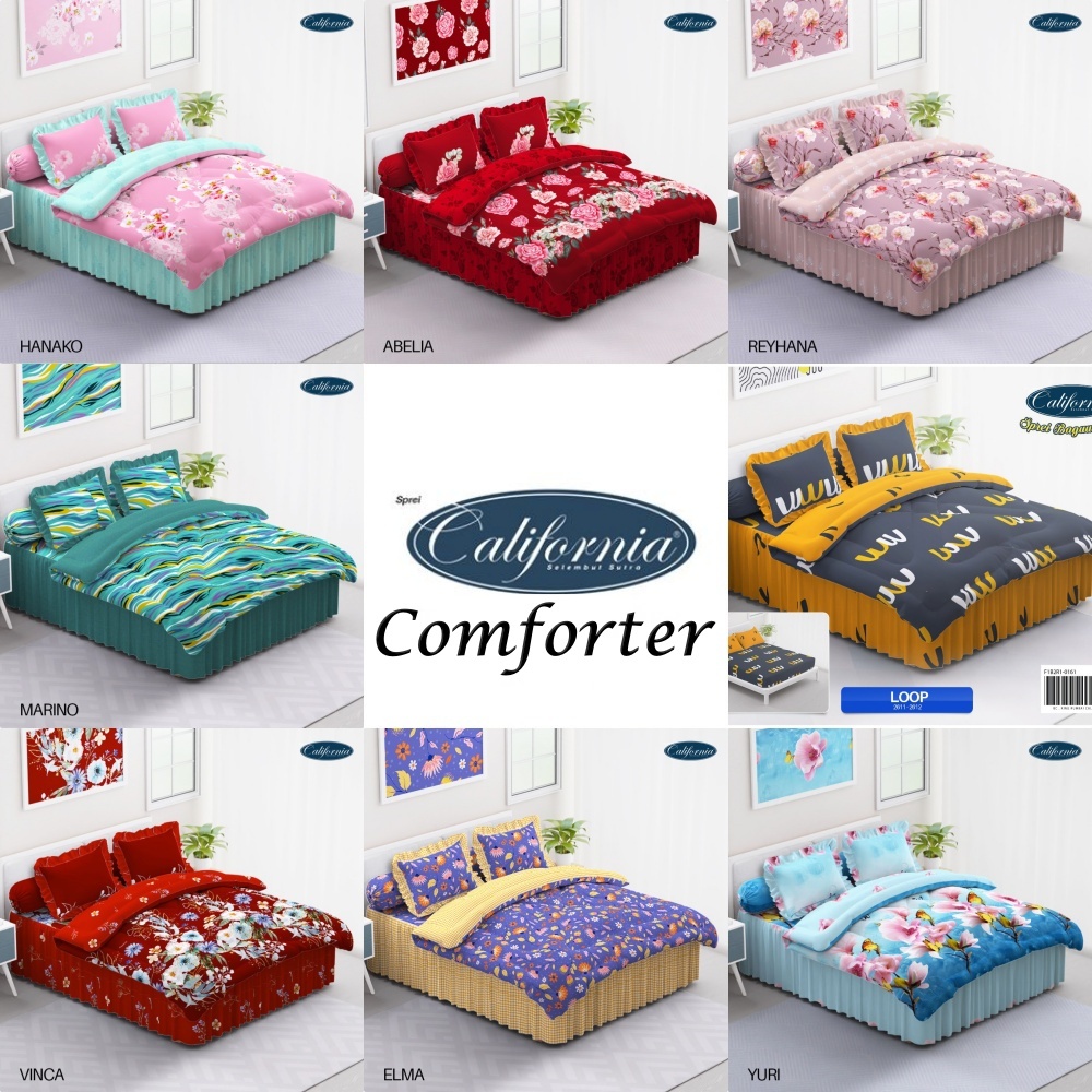 CALIFORNIA - COMFORTER (Bed Cover ONLY) (180x200) Terlaris pilihan