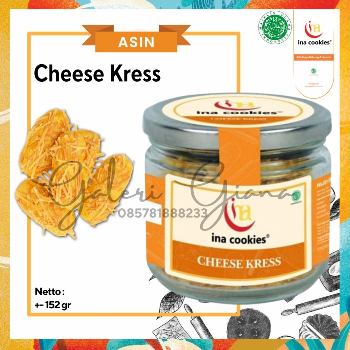 

PARSEL RAMADAN! KUE KERING INA COOKIES CHEESE KRESS KEJU - JAR LEBARAN