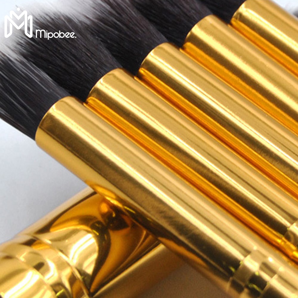 Mipobee Kuas Make Up Set Brush 10In1 Aplikator Make Up