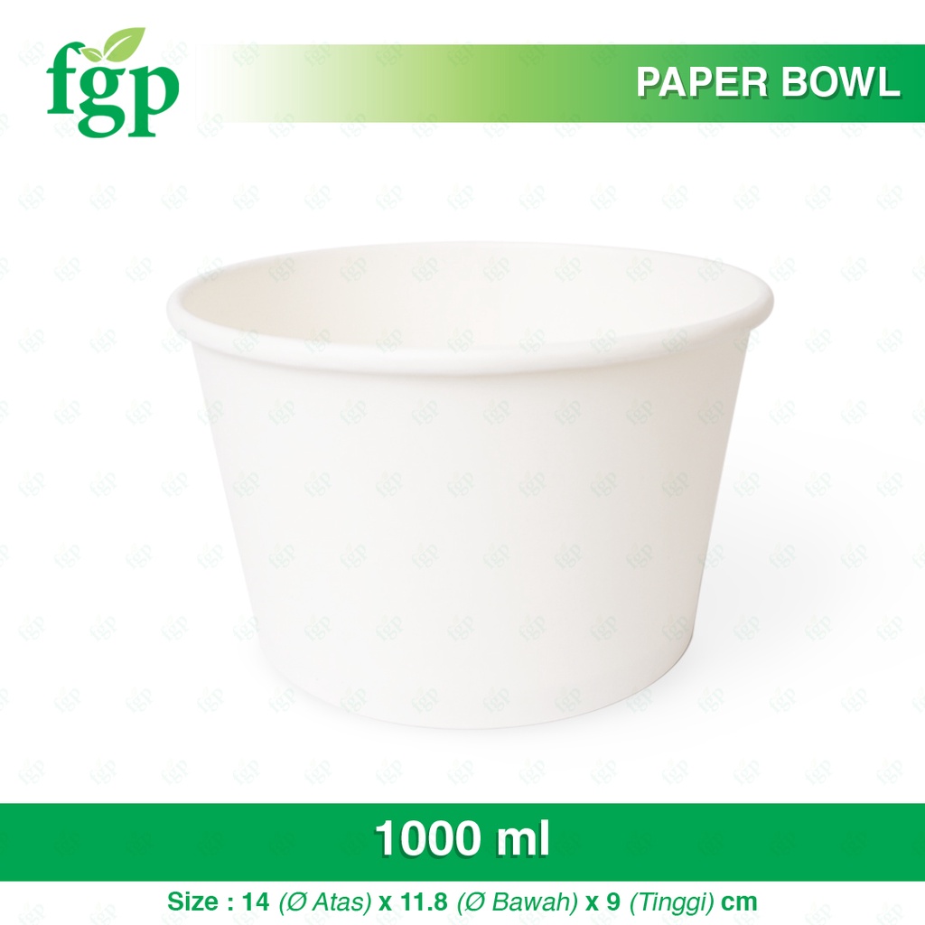 Paper Bowl 1000 ml Tanpa Tutup